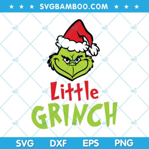Little Grinch Santa Hat SVG, Little Grinch SVG, Christmas Little Grinch SVG, Grinch Santa Hat SVG DXF EPS PNG