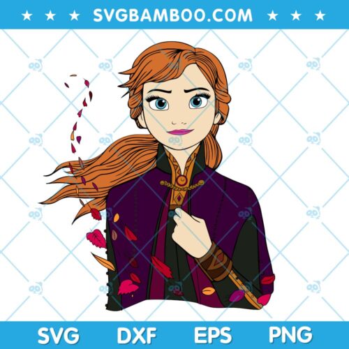 Anna Flower SVG, Disney Anna SVG, Frozen Anna SVG, Anna Elsa SVG DXF EPS PNG