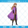 Anna Frozen SVG, Anna in Pink Coat SVG, Beautiful Anna SVG, Frozen Anna and Elsa SVG DXF EPS PNG