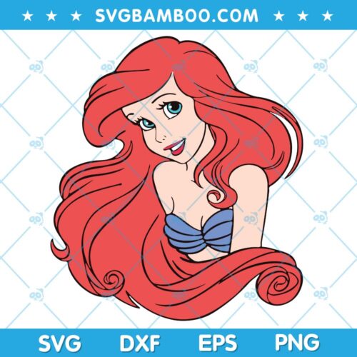 Ariel Disney The Little Mermaid SVG, Disney Ariel SVG, The Little Mermaid SVG, Disney Character Ariel SVG DXF EPS PNG