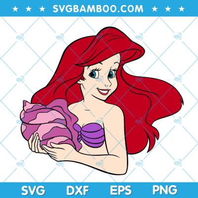 Ariel The Little Mermaid SVG, Disney Ariel SVG, The Little Mermaid SVG, Red Hair Ariel SVG DXF EPS PNG