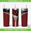 Arizona Cardinals Zipper 20oz Skinny Tumbler Template PNG, Arizona Cardinals Tumbler Wrap PNG, Sport Tumbler Sublimation Design PNG Download