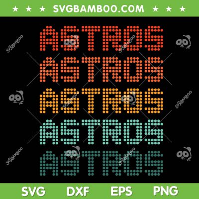 Astros Personalized Name SVG, Retro Vintage Astros SVG, Baseball Astros Vintage SVG DXF EPS PNG