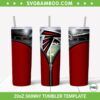 Atlanta Falcons Zipper 20oz Skinny Tumbler Template PNG, Atlanta Falcons Tumbler Wrap PNG, Football Team Tumbler Sublimation Design PNG Download