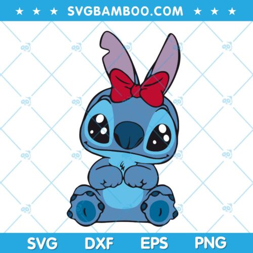 Baby Girl Stitch SVG, Baby Stitch SVG, Disney Cartoon SVG, Littel Baby Stitch SVG DXF EPS PNG