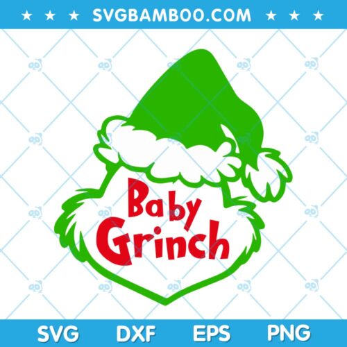 Baby Grinch SVG, Christmas Grinch Hat SVG, Grinch Hat SVG, Grinch Christmas SVG DXF EPS PNG