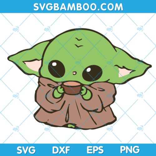 Baby Yoda Drink SVG, Star Wars Yoda Coffee SVG, Disney Yoda SVG, Yoda Baby SVG DXF EPS PNG