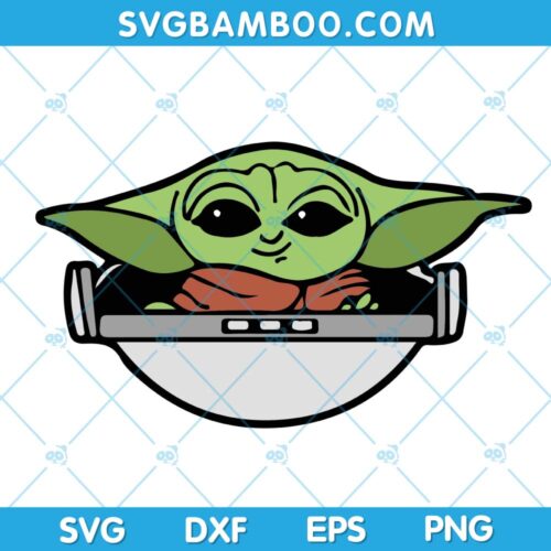 Baby Yoda UFOs SVG, Star Wars Yoda UFO SVG, Disney Yoda SVG, Yoda and UFO SVG DXF EPS PNG