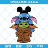 Baby Yoda and Stitch SVG, Star Wars Yoda Stitch Friends SVG, Disney Yoda SVG, Yoda Baby SVG DXF EPS PNG