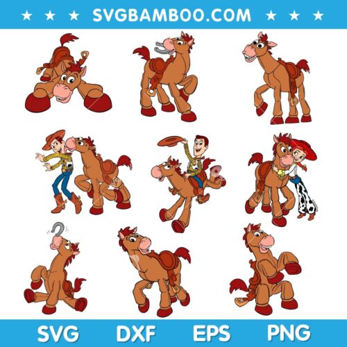 Bullseye SVG Bundle, Toy Story Bullseye SVG Bundle, Disney Pixar Toy Story SVG Bundle DXF EPS PNG