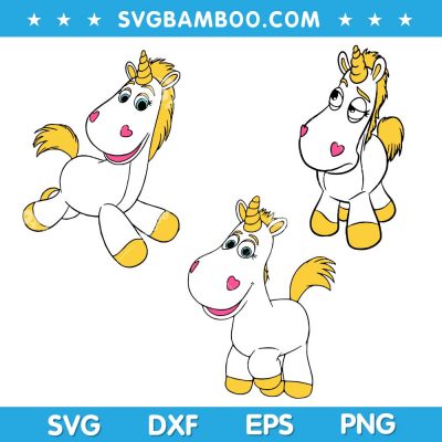 Buttercup Unicorn Toy Story SVG, Buttercup Plush SVG, Disney Toy Story SVG DXF EPS PNG