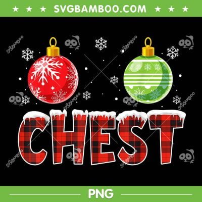 Chest Nuts Buffalo Plaid PNG, Funny Christmas Couples Chest PNG, Merry Christmas Chest PNG