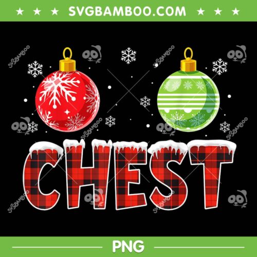 Chest Nuts Buffalo Plaid PNG, Funny Christmas Couples Chest PNG, Merry Christmas Chest PNG