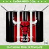 Chicago Bulls 20oz Skinny Tumbler Template PNG, Chicago Bulls Logo Tumbler Wrap PNG, Basketball Sports Tumbler Sublimation Design PNG Download