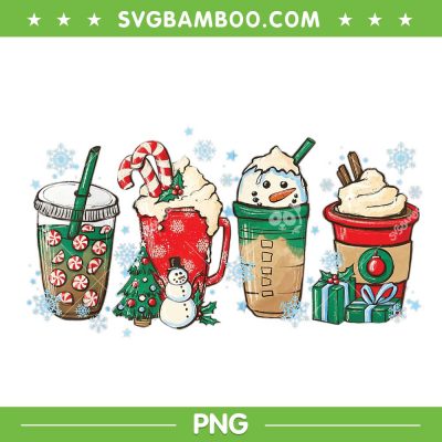Christmas Coffee Latte PNG, Sweets Winter Cozy Coffee Lovers PNG, Coffee Christmas PNG