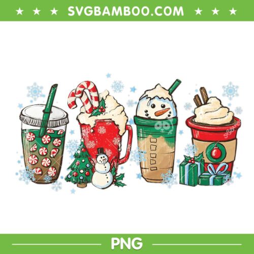 Christmas Coffee Latte PNG, Sweets Winter Cozy Coffee Lovers PNG, Coffee Christmas PNG
