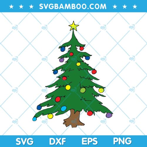 Christmas Tree Lights SVG, Christmas Tree SVG, Grinch Chirstmas Tree SVG, Christmas Tree Decoration SVG DXF EPS PNG