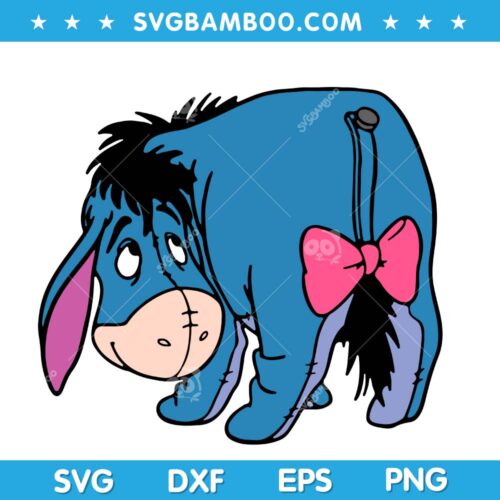 Cute Eeyore SVG, Winnie The Pooh Eeyore SVG, Eeyore Donkey Winnie SVG DXF EPS PNG