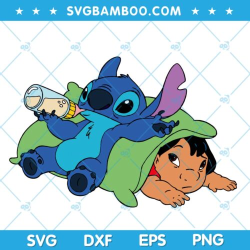 Cute Stitch And Lilo SVG, Disney Lilo And Stitch Baby SVG, Stitch And Lilo SVG DXF EPS PNG
