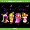 Dia De Los Muertos Skull Coffee Latte PNG, Day Of The Dead Drinks PNG, Dia De Los Muertos PNG