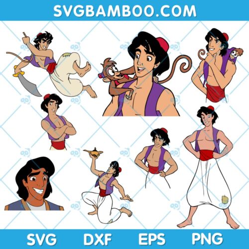 Disney Aladdin SVG Bundle, Aladdin Characters SVG Bundle, Many Aladdin SVG Bundle, Aladdin SVG DXF EPS PNG