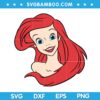 Disney Ariel Face SVG, Disney Ariel Portrait SVG, The Mermaid SVG, The Mermaid Face SVG DXF EPS PNG