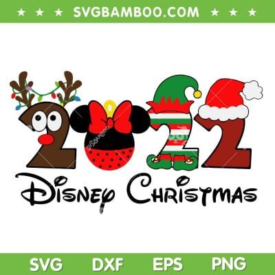 Disney Christmas 2022 SVG, Funny 2022 Disney Xmas SVG, Disney Characters Christmas Celebration SVG DXF EPS PNG