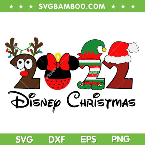 Disney Christmas 2022 SVG, Funny 2022 Disney Xmas SVG, Disney Characters Christmas Celebration SVG DXF EPS PNG