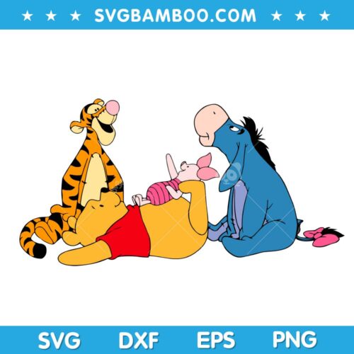 Disney Friends Winnie The Pooh SVG, Winnie The Pooh Friends SVG, Cartoon Characters SVG DXF EPS PNG