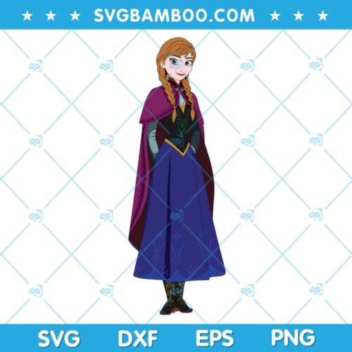 Disney Frozen Anna SVG, Disney Anna SVG, Pretty Anna SVG, Frozen Anna SVG DXF EPS PNG