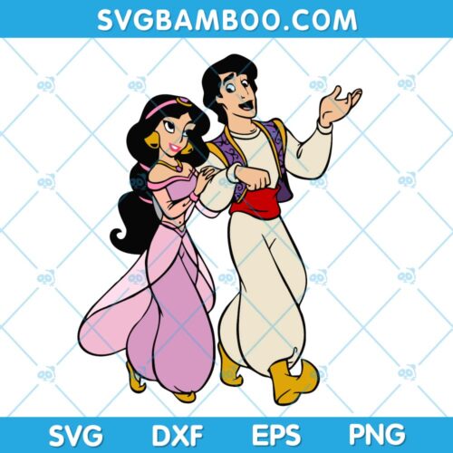 Jasmine Love Aladdin SVG, Disney Jasmine Heart Aladdin SVG, Jasmine and Aladdin SVG, Disney Love Jasmine Aladdin SVG DXF EPS PNG