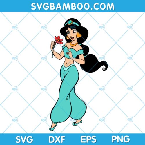 Disney Jasmine Flowers SVG, Princess Jasmine SVG, Jassmine Aladdin SVG, Aladdin and Jassmine SVG DXF EPS PNG