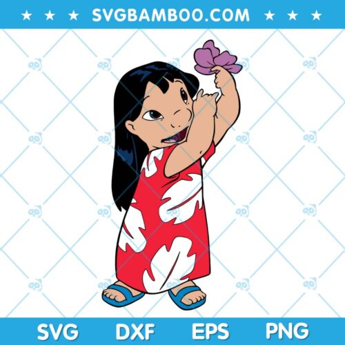 Disney Lilo Pelekai SVG, Lilo Stitch Flower SVG, Lilo Pelekai SVG, Lilo And Stitch SVG DXF EPS PNG