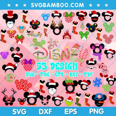 Disney Mouse Christmas SVG Bundle, Mickey And Minnie Mouse Christmas SVG Bundle, Disney Encanto SVG Bundle DXF EPS PNG