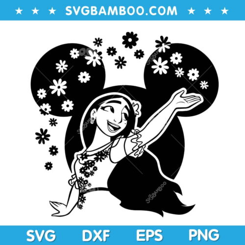 Disney Mouse Encanto Isabela Madrigal SVG, Disney Character Ears SVG, Mickey Mouse Ear Isabela SVG DXF EPS PNG