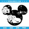 Disney Mouse McQueen Cars SVG, Disney Pixar Car Mickey Ear SVG, Mickey Car SVG DXF EPS PNG