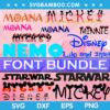 Disney Movie Font SVG Bundle, Disney Font SVG Bundle, Disney Frozen Characters SVG Bundle, Frozen Font SVG DXF EPS PNG