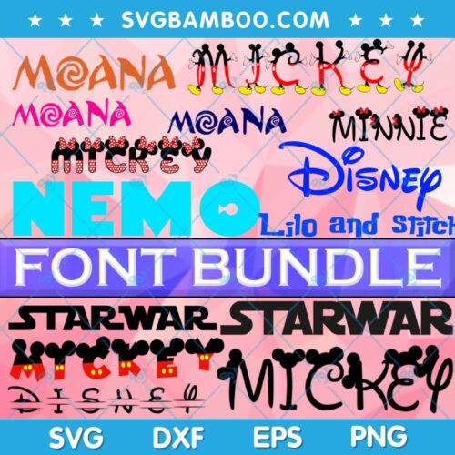 Disney Movie Font SVG Bundle, Disney Font SVG Bundle, Disney Frozen Characters SVG Bundle, Frozen Font SVG DXF EPS PNG