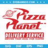 Disney Pixar Toy Story SVG, Pizza Planet Delivery Service White SVG, Toy Story Service SVG, Pixar Pizza Planet SVG DXF EPS PNG