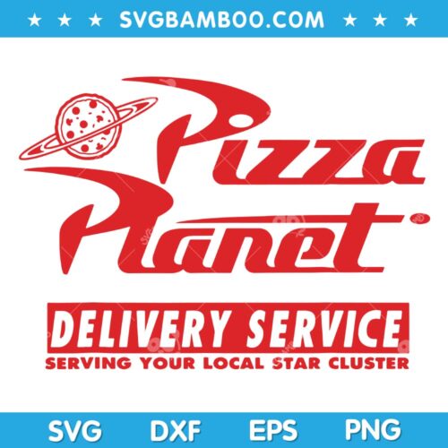 Disney Pixar Toy Story SVG, Pizza Planet Delivery Service White SVG, Toy Story Service SVG, Pixar Pizza Planet SVG DXF EPS PNG