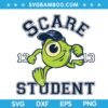 Disney Pixar Monsters SVG, Monster University Scare Student Mike Portrait SVG, Disney Charatcer Monster SVG DXF EPS PNG