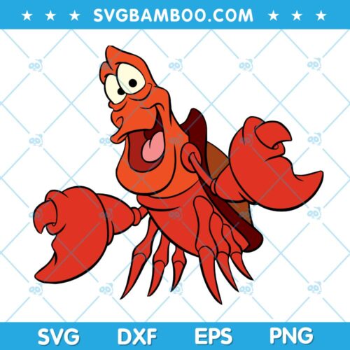 Disney Sebastian SVG, Sebastian SVG, Sebastian Lobster SVG, Mermaid Sebastian SVG DXF EPS PNG