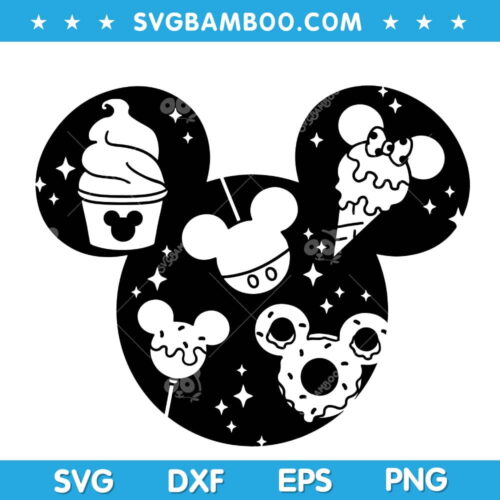 Disneyland Snacks SVG, Vacation Mode SVG, Disney Character Ears SVG, Disney Clipart Candy SVG DXF EPS PNG