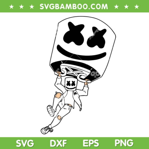 DJ Marshmello Super Big Head SVG, DJ Marshmello Hip Hop SVG, DJ Marshmello Dancing SVG DXF EPS PNG