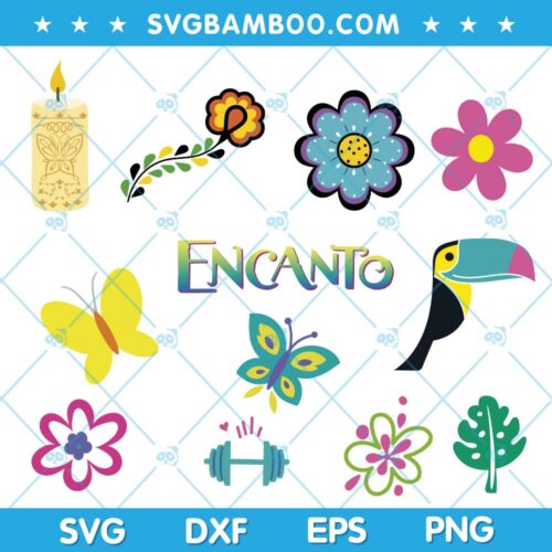 Encanto Animals SVG Bundle, Disney Encanto Flower Decor SVG Bundle, Disney Encanto SVG Bundle DXF EPS PNG