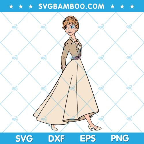 Frozen Anna SVG, Disney Anna SVG, Frozen Anna Elsa SVG, Pretty Anna Frozen SVG DXF EPS PNG