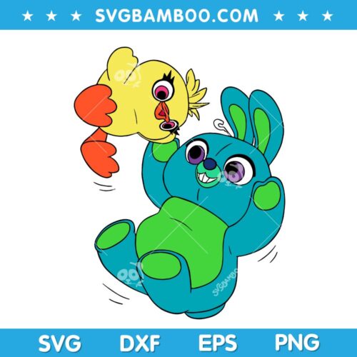 Funny Bunny And Ducky SVG, Toy Story Inspired Bunny SVG, Disney Toy Story SVG DXF EPS PNG