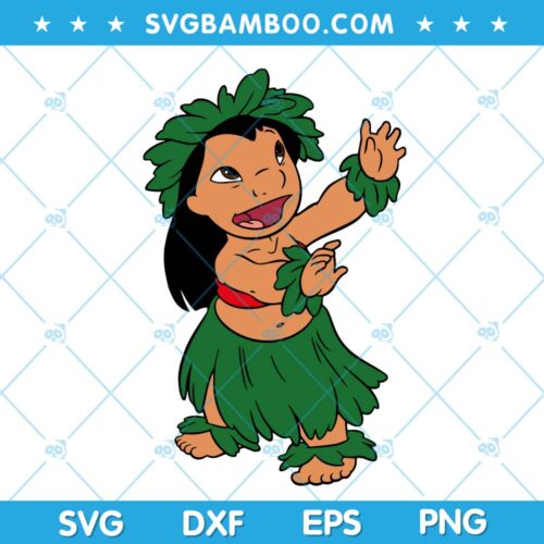 Funny Lilo Dance SVG, Lilo Hula Dancing SVG, Lilo And Stitch SVG, Disney Lilo SVG DXF EPS PNG