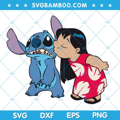 Funny Lilo Kiss Stitch SVG, Lilo And Stitch Friends SVG, Disney Lilo And Stitch SVG DXF EPS PNG