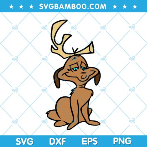 Funny Max Reindeer SVG, Christmas Animal SVG, Max Christmas SVG, Chirstmas Reindeer SVG DXF EPS PNG